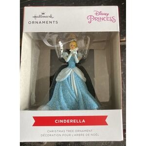 Hallmark Christmas Ornament Tree Disney Princess Cinderella Glitter Slipper NIB